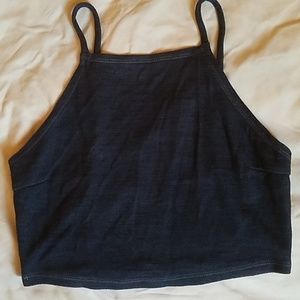 Jean colored crop top